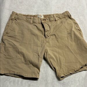 Marine Layer Men's Khaki Flat Front Shorts‎